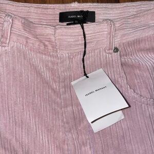 Isabel Marant Light Pink Corduroy Trousers